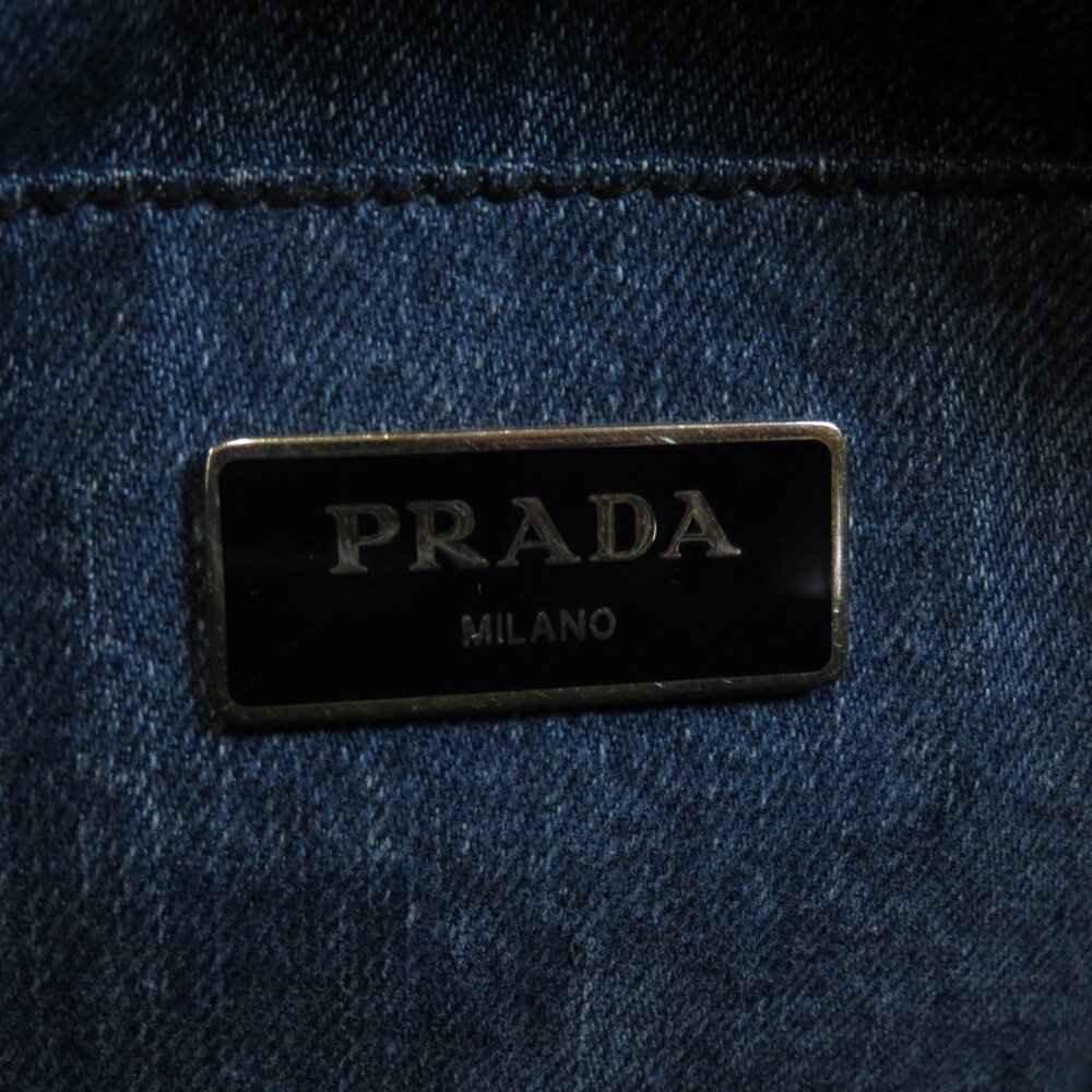 Prada Canapa Handbag Denim - Picture 6 of 11